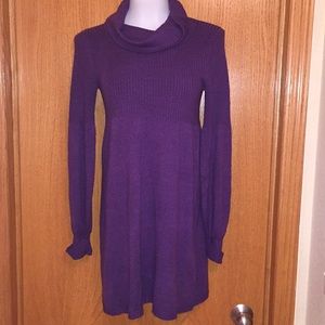 Purple sweater dress